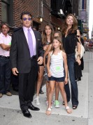 Сильвестр Сталлоне (Sylvester Stallone) Arrive the Letterman Show with wife and Daughters July 19, 2010 - 10xHQ 253c60207609250
